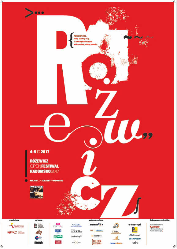 plakat różewicz open festiwal 2018