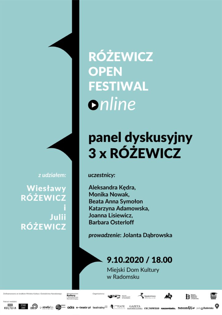 plakat różewicz open festiwal