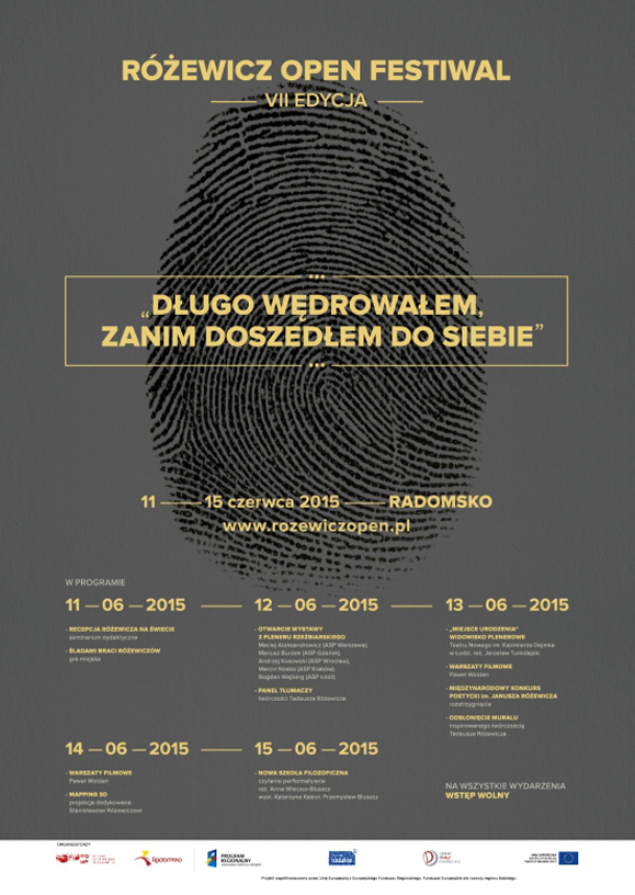 plakat różewicz open festiwal 2015