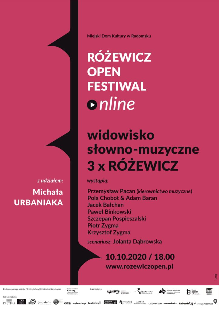 Różewicz Open Festiwal Online - plakat